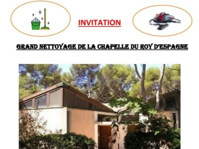 Grand nettoyage de votre chapelle du Roy d’Espagne – Samedi 22 octobre, à 10h