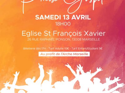 Concert Praise Gospel – Samedi 13 avril, à 18h00