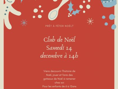 Club de Noël – Samedi 14 décembre 2019